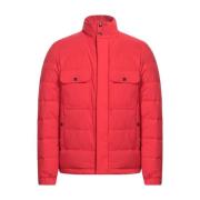 Stag Donsjack Marine Scarlet Rits Woolrich , Red , Heren