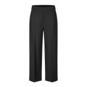 Elastische Taille Wijde Pijp Broek Zwart Masai , Black , Dames