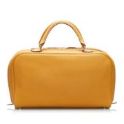 Pre-owned Leather handbags Hermès Vintage , Orange , Dames