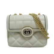 Pre-owned Leather shoulder-bags Gucci Vintage , White , Dames