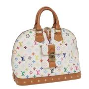 Pre-owned Canvas handbags Louis Vuitton Vintage , White , Dames