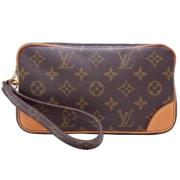 Pre-owned Canvas clutches Louis Vuitton Vintage , Brown , Dames