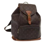 Pre-owned Canvas backpacks Louis Vuitton Vintage , Brown , Dames