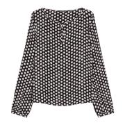 Polkadot blouse in sable Pennyblack , Black , Dames