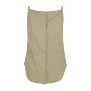 Mouwloze Zand Top Loulou Studio , Beige , Dames