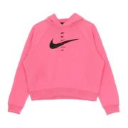 Roze Glow/Zwart Swoosh Hoodie Vrouwen Nike , Pink , Dames