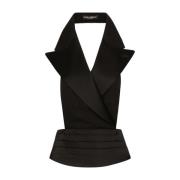 Zwarte Top voor Vrouwen Dolce & Gabbana , Black , Dames