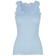 Zijden Mouwloze Top Lichtblauw Rosemunde , Blue , Dames