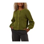 Groen Gebreid Vest Selected Femme , Green , Dames