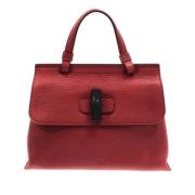 Pre-owned Leather handbags Gucci Vintage , Red , Dames