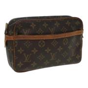 Pre-owned Canvas clutches Louis Vuitton Vintage , Brown , Dames