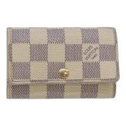 Pre-owned Canvas key-holders Louis Vuitton Vintage , White , Dames