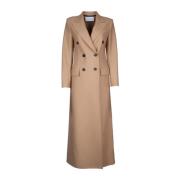 Stijlvolle Lange Jas voor Vrouwen Harris Wharf London , Beige , Dames