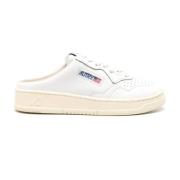 Witte Leren Mules Sneakers Autry , White , Dames