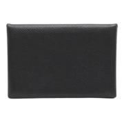 Pre-owned Leather wallets Hermès Vintage , Black , Dames