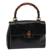 Pre-owned Leather handbags Gucci Vintage , Black , Dames