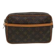 Pre-owned Canvas clutches Louis Vuitton Vintage , Brown , Dames