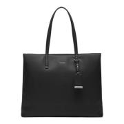 Allover Print Shopper Tas Calvin Klein , Black , Dames