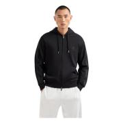 Zwarte Full-Zip Hoodie 6Dzmlc Armani Exchange , Black , Heren