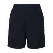 Zwarte Shorts met Elastische Taille Gemaakt in Italië Stone Island , B...