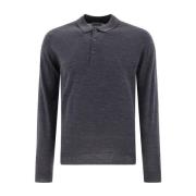 Houtskool Overhemd met Lange Mouwen John Smedley , Black , Heren