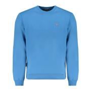 Blauwe Sweatshirt met Geborduurd Logo Napapijri , Blue , Heren