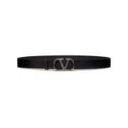 Zwart VLogo Signature Riem Valentino Garavani , Black , Heren