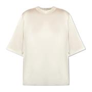 Zijden t-shirt Saint Laurent , Beige , Dames