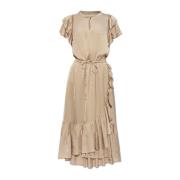 Satijnen jurk Munthe , Beige , Dames