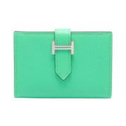 Pre-owned Leather key-holders Hermès Vintage , Green , Dames