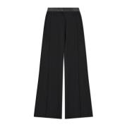 Broek met satijnen tailleband Victoria Beckham , Black , Dames