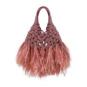 Mini Veren Handgeweven Tas Lichtroze Hibourama , Pink , Dames