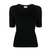 Zwart Gebreide Top P.a.r.o.s.h. , Black , Dames