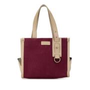 Pre-owned Canvas handbags Burberry Vintage , Red , Dames