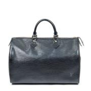 Pre-owned Leather handbags Louis Vuitton Vintage , Black , Dames