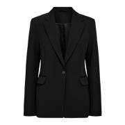 Tijdloze Knoopblazer voor Formele Gelegenheden Designers Remix , Black...