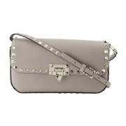 Rockstud Schoudertas Grijs Valentino Garavani , Gray , Dames