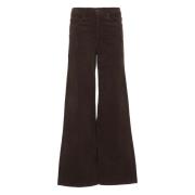 Bruine Corduroy Jeans met Riemlussen Mother , Brown , Dames