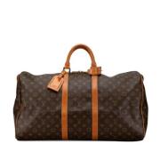 Pre-owned Canvas handbags Louis Vuitton Vintage , Brown , Dames