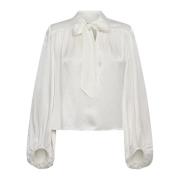 Elegant Lucille Bow Blouse Designers Remix , Beige , Dames