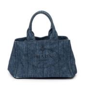 Pre-owned Canvas handbags Prada Vintage , Blue , Dames