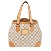 Pre-owned Leather totes Louis Vuitton Vintage , White , Dames