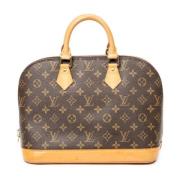 Pre-owned Canvas handbags Louis Vuitton Vintage , Brown , Dames