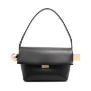 Zwarte leren schoudertas Jacquemus , Black , Dames