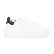 Gestreepte Elastische Band Loafers Hogan , White , Dames