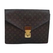 Pre-owned Canvas briefcases Louis Vuitton Vintage , Brown , Dames