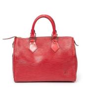 Pre-owned Leather handbags Louis Vuitton Vintage , Red , Dames