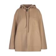 Bruine Oversized Hooded Parka Jas Marni , Brown , Dames