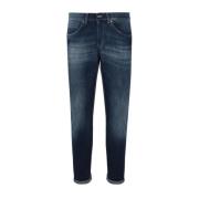 Slim-Fit Blauwe Denim Jeans Dondup , Blue , Heren