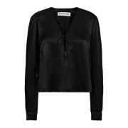 Elegante lange mouwen shirt voor herfst Designers Remix , Black , Dame...